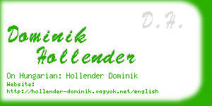 dominik hollender business card